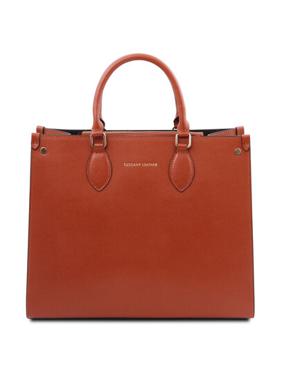 Geanta dama business piele naturala brandi, TL Iside