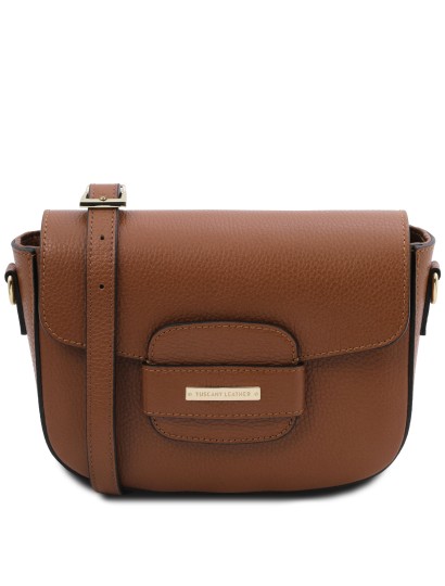 Geanta dama din piele naturala, TL Bag, coniac