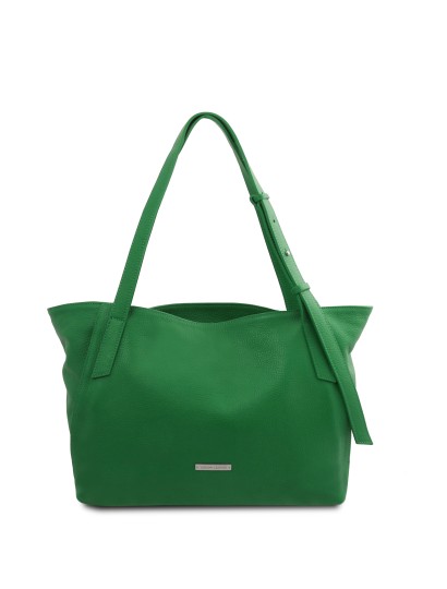 Geanta dama din piele naturala verde, TL Soft