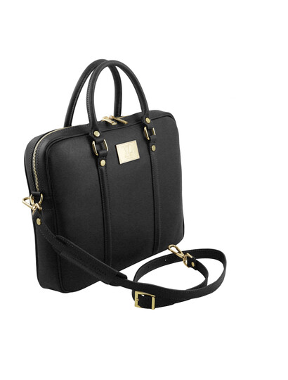 Geanta laptop neagra dama eleganta Tuscany Leather, Prato