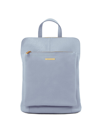 Rucsac dama piele naturala Tuscany Leather, albastru deschis