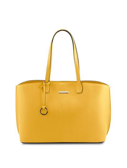 Geanta dama din piele galbena, Tuscany Leather, TL Bag