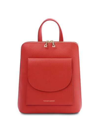 Rucsacel dama piele naturala coral, TL Small