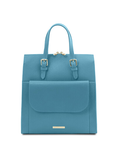 Rucsac dama piele naturala albastru azur TL Bag