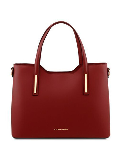 Geanta dama din piele rosie Tuscany Leather, OlimpiaS