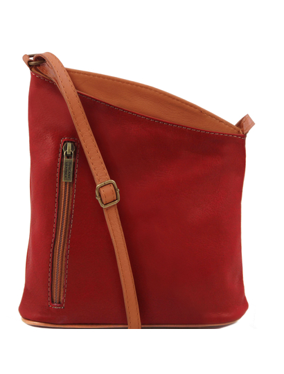 Geanta unisex Tuscany Leather din piele naturala rosie TL Bag