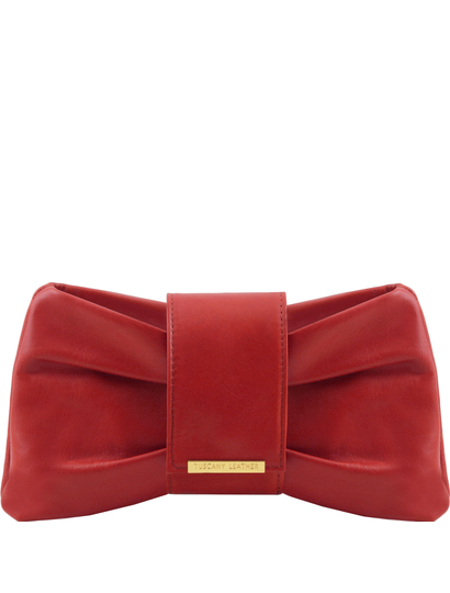 Genti dama | Priscilla - Clutch din piele Rosu - Tuscany Leather