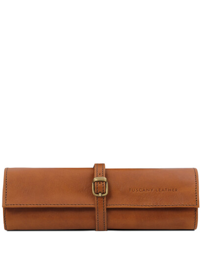Etui piele pentru bijuterii Tuscany Leather, maro naturalS