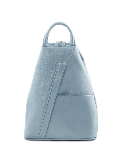 Rucsacel dama din piele albastru deschis, Tuscany Leather, Shanghai