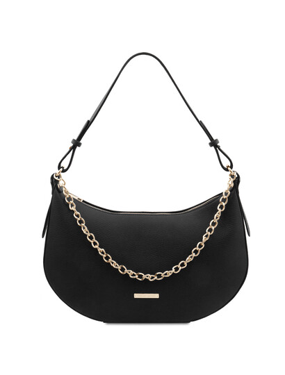 Geanta dama piele semiluna TL, Laura, neagra
