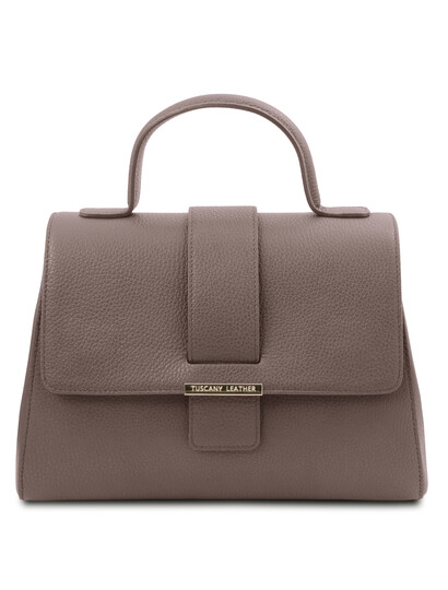 Geanta dama piele naturala gri, Tuscany Leather, TL Bag