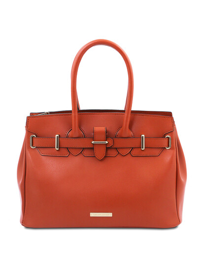 Geanta dama piele naturala, Tuscany Leather, TL Bag brandi
