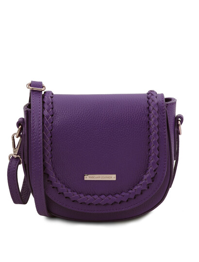 Geanta dama din piele naturala violet TL Bag