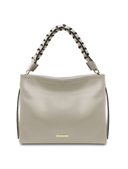 Geanta dama piele gri deschis TL Bag Soft