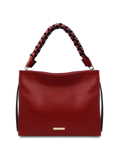 Geanta dama din piele rosie TL Bag Soft