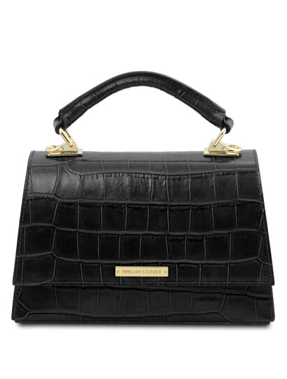 Geanta dama din piele neagra croc, TL Afrodite