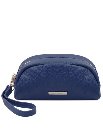 Geanta cosmetica piele albastru inchis TL Bag Soft
