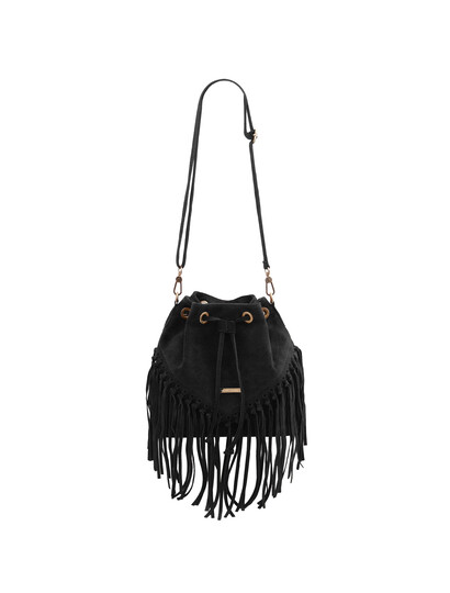 Geanta dama piele naturala neagra TL Bag Suede