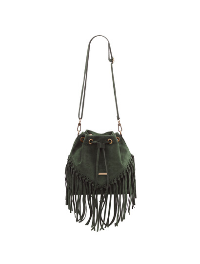 Geanta dama piele verde inchis TL Bag Suede