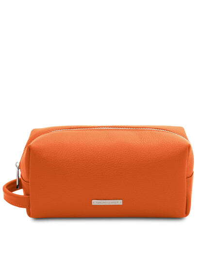 Portfard din piele naturala portocalie Tuscany Leather