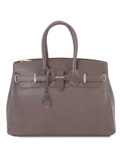Geanta dama din piele naturala gri TL Bag