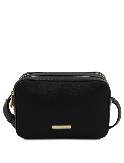 Geanta dama din piele naturala neagra Tuscany Leather