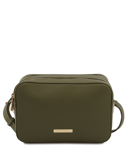 Geanta dama piele naturala verde inchis Tuscany Leather