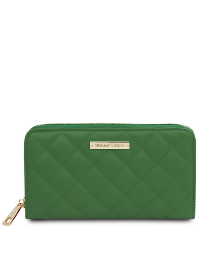 Portofel dama din piele verde, Tuscany Leather, Penelope