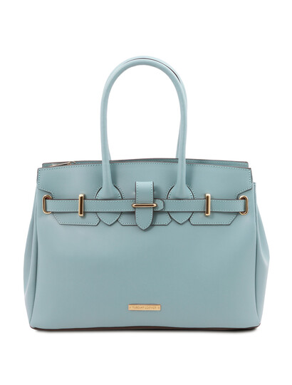 Geanta dama piele naturala, TL Bag albastru deschis