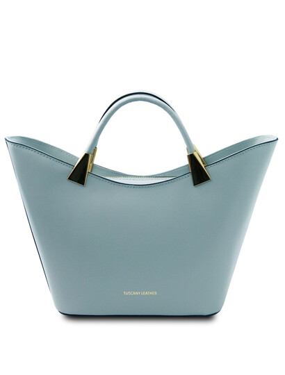 Geanta dama din piele naturala TL Bag, albastru deschis