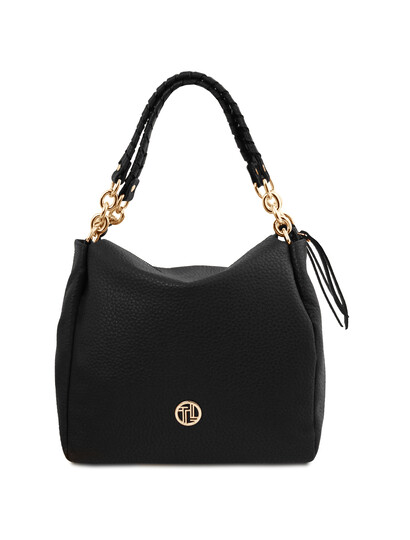Geanta dama din piele naturala neagra TL Amy