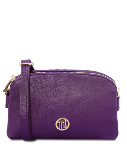 Geanta dama piele naturala violet, TL Lily