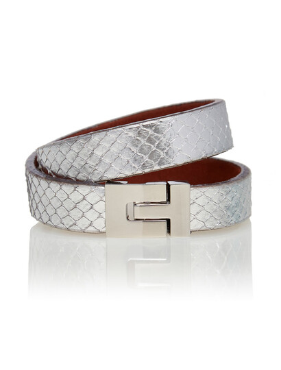 Bratara_handmade_piele_piton_Argento_Argintiu_Karine_PT101203S_1