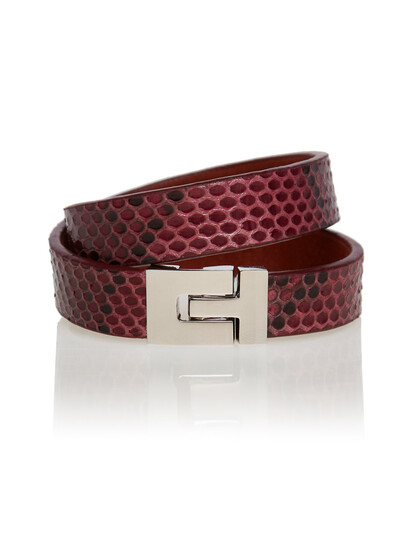 Bratara_handmade_piele_piton_Bordo_Lucido_Karine_PT051203S_1