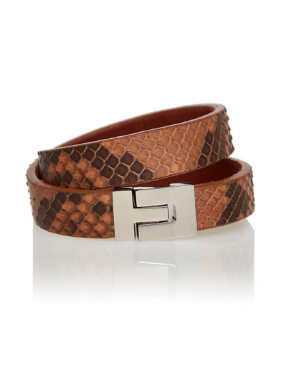Bratara_handmade_piele_piton_Marrone_Maro_Karine_PT121203S_1