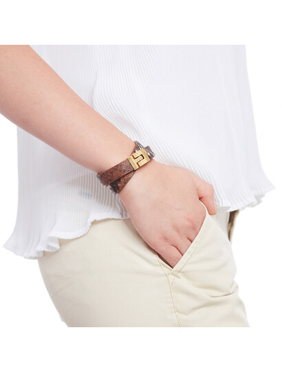 Bratara_handmade_piele_piton_Tortora_Vintage_Karine_PT201203G_2