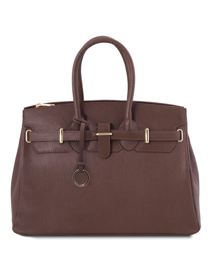 Geanta dama din piele naturala Tuscany Leather, cafenie, TL Bag