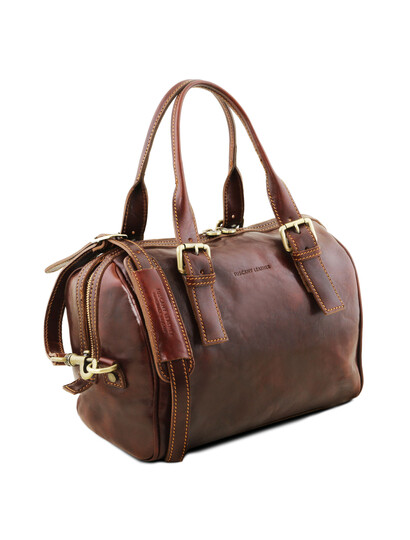 Geanta dama piele naturala Tuscany Leather, maro, Eveline