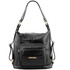 Rucsac dama si geanta de umar 2in1 Tuscany Leather din piele neagra