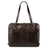 Servieta dama din piele naturala Tuscany Leather, maro inchis, Ravenna