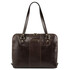 Servieta dama din piele naturala Tuscany Leather, maro inchis, Ravenna