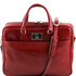 Geanta laptop Tuscany Leather, Urbino, din piele naturala rosie