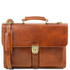 Servieta din piele naturala honey Tuscany Leather,  Assisi