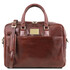 Geanta laptop din piele maro, cu 2 compartimente, Tuscany Leather, Urbino