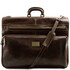 Geanta pentru costum, din piele maro inchis, Tuscany Leather, Papeete Garment