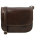 Geanta de umar, din piele naturala maro inchis, Tuscany Leather, Greta