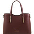 Olimpia Leather tote - Small size Bordeaux