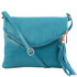 Geanta dama din piele turcoaz cu ciucure Tuscany Leather, TL Young