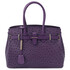 Geanta dama din piele printata violet, Tuscany Leather, TL Bag