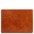 Leather desk pad with inner compartment Honey